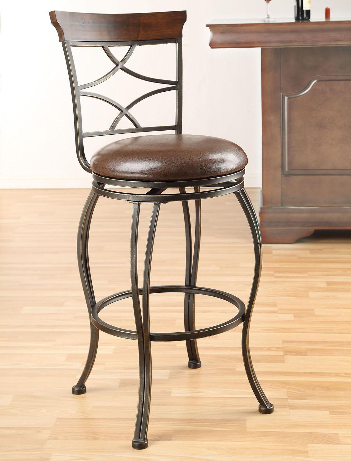 Acme Furniture Tavio 96045 Traditional Swivel Bar Chair with